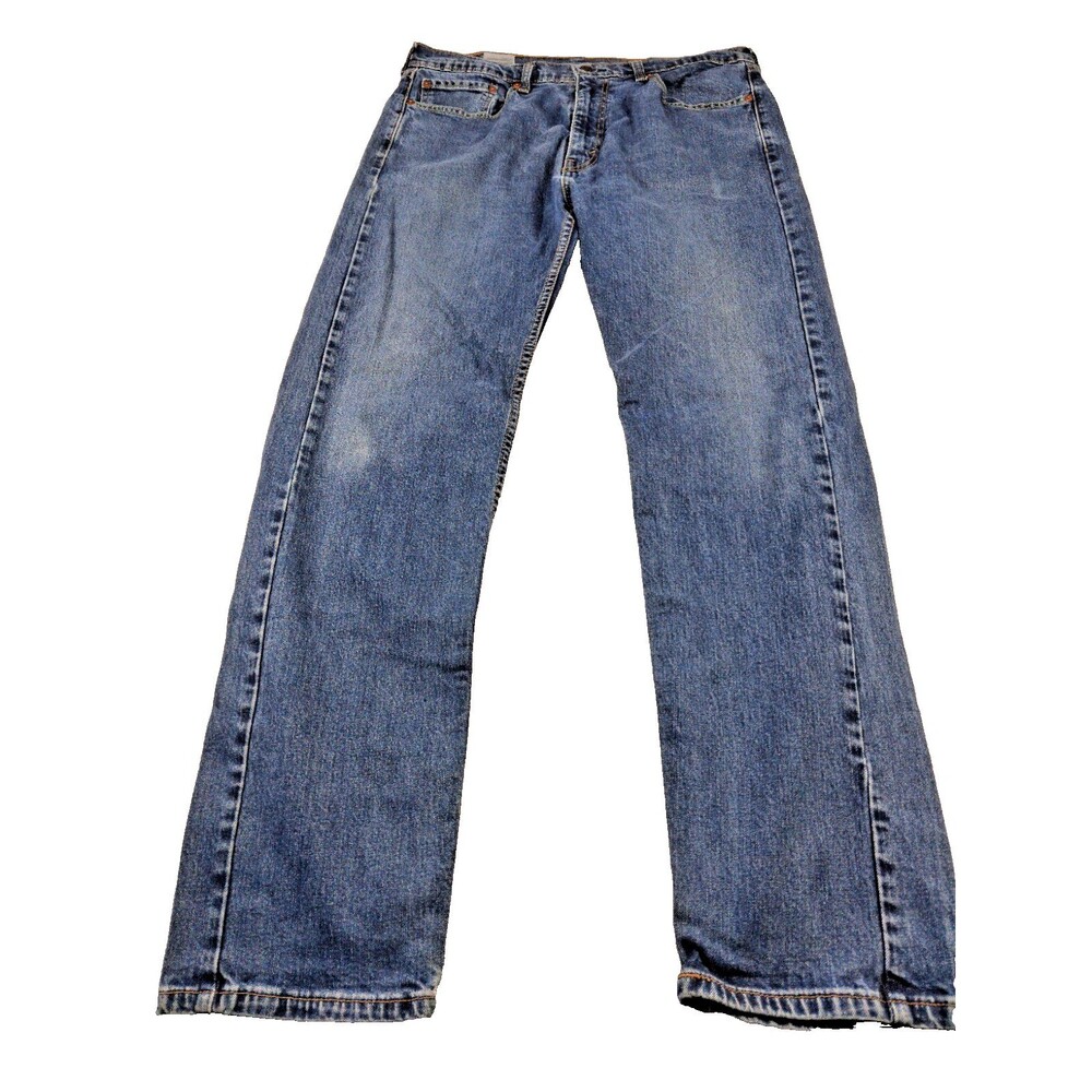 Levis 505 Jeans Men's 36x34 Straight Leg Blue Denim Classic Fit